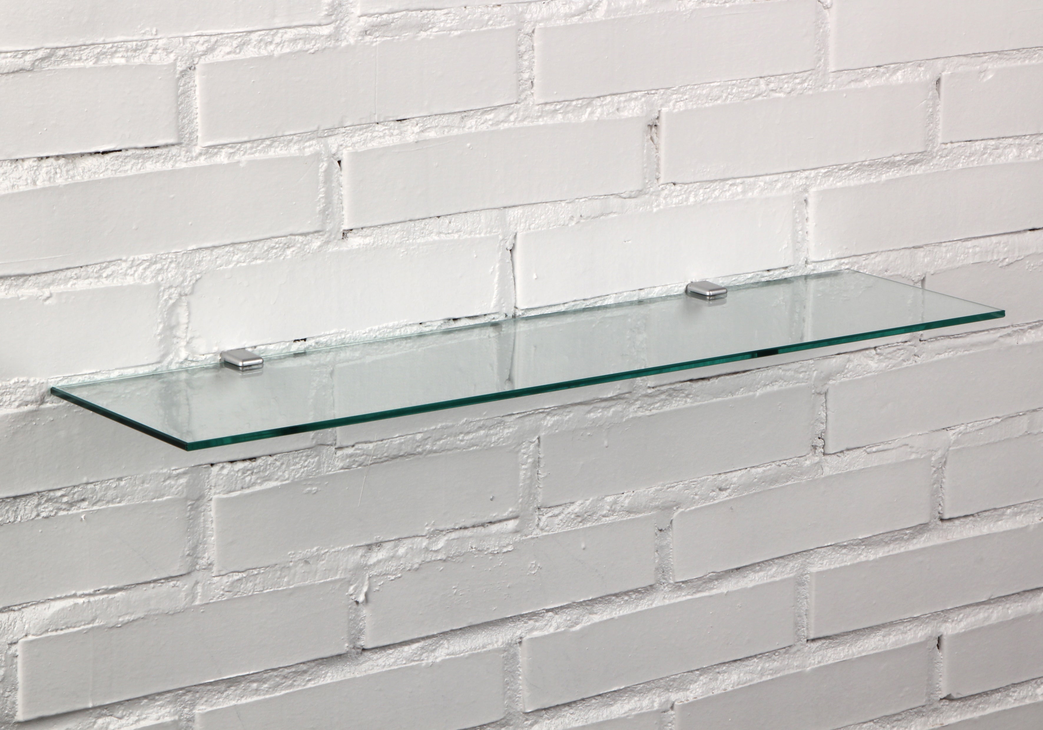 Mensola a muro dritto in vetro L 60 x P 15 cm trasparente - 4