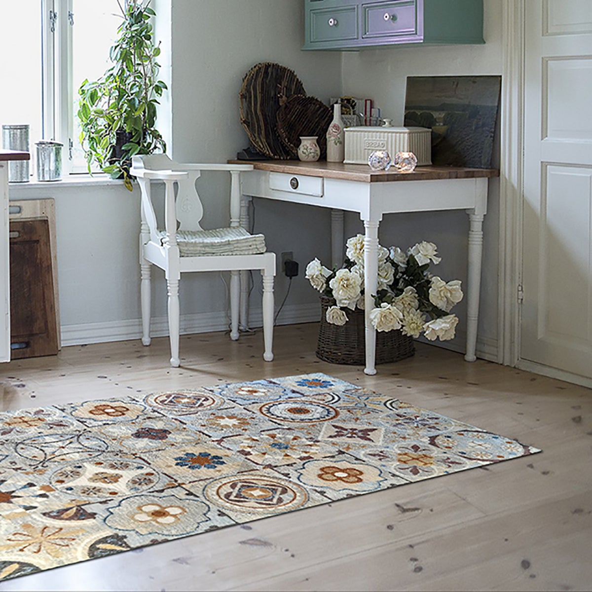 Passatoia Musa mosaico antiscivolo multicolore, L 180 x L 55 cm - 2