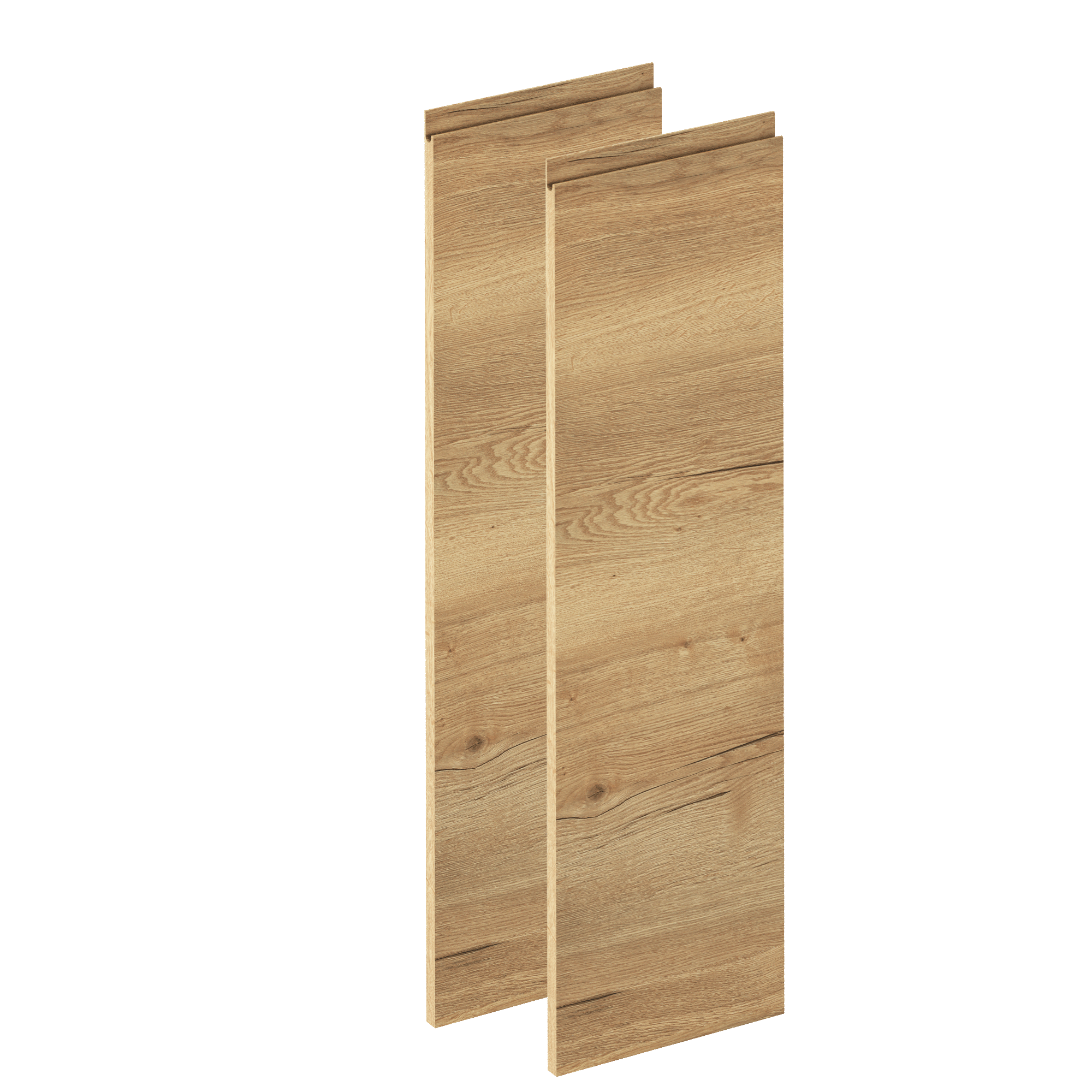 Lote de 2 puertas mueble de cocina tokyo roble h 102.4x l 29.7 cm