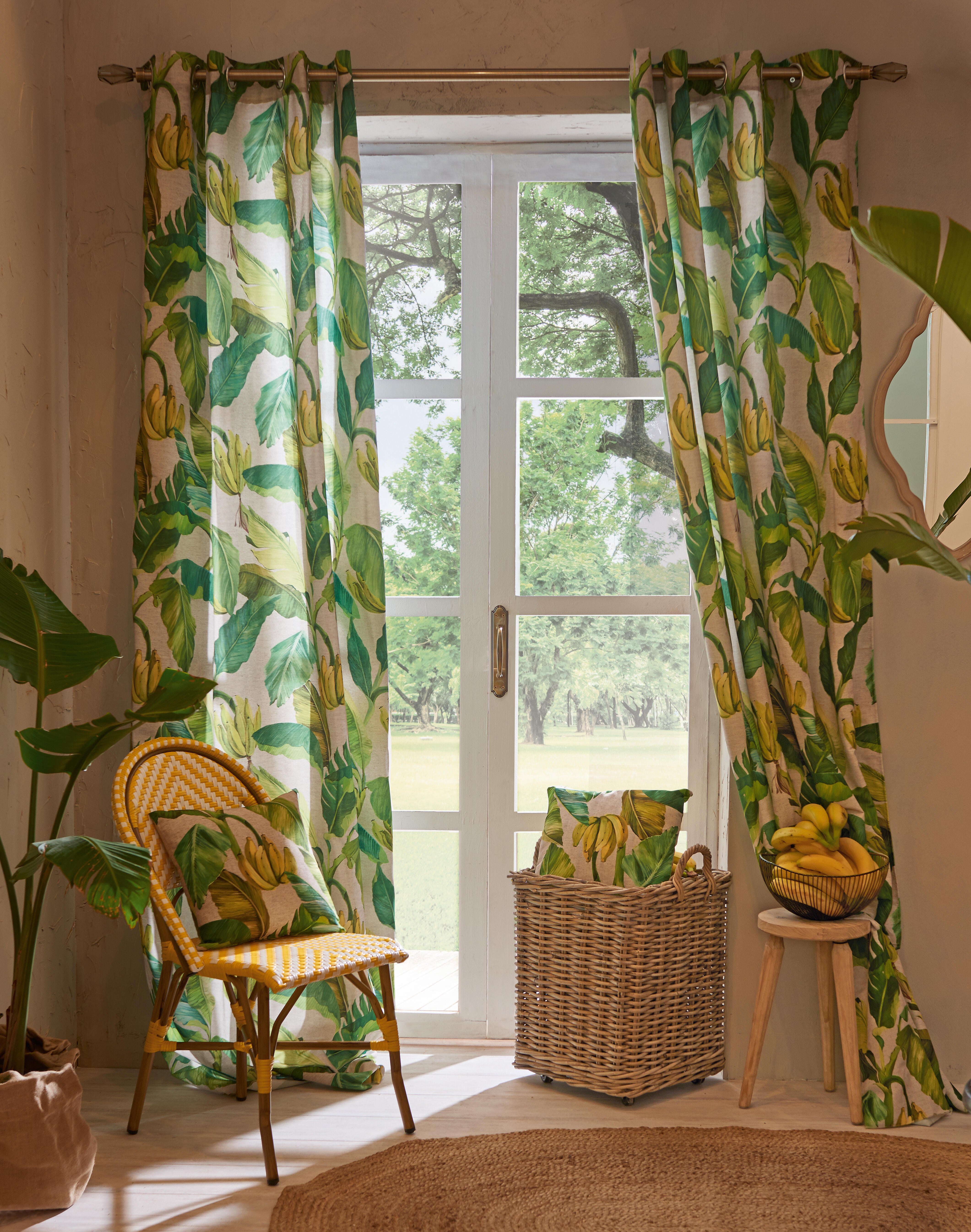 alfombra no Lectura cuidadosa Cortinas tropicales para darle alegría y color a tu casa | Leroy Merlin