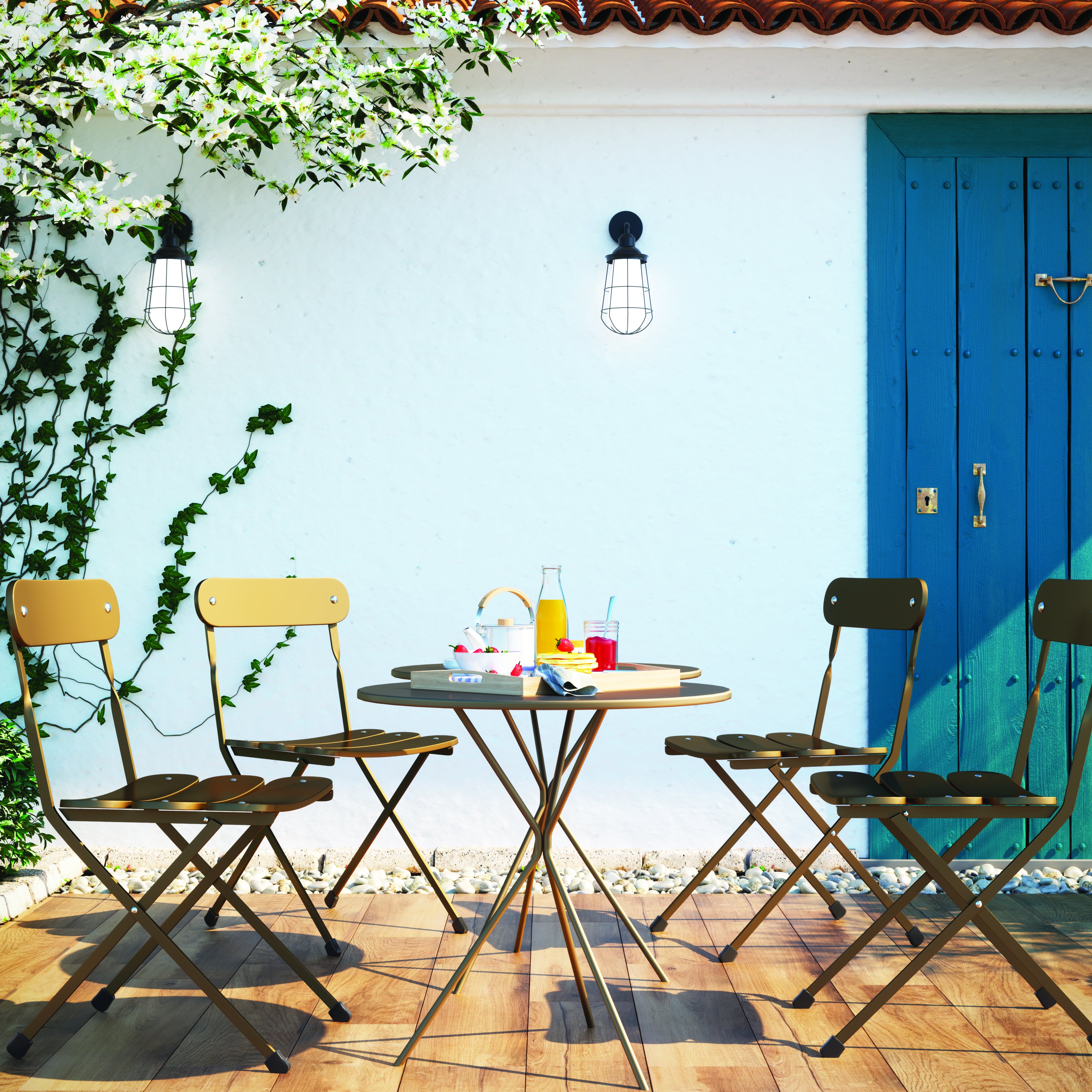 Sedia da giardino pieghevole Cassis OASI BY EMU, seduta in acciaio antracite - 7