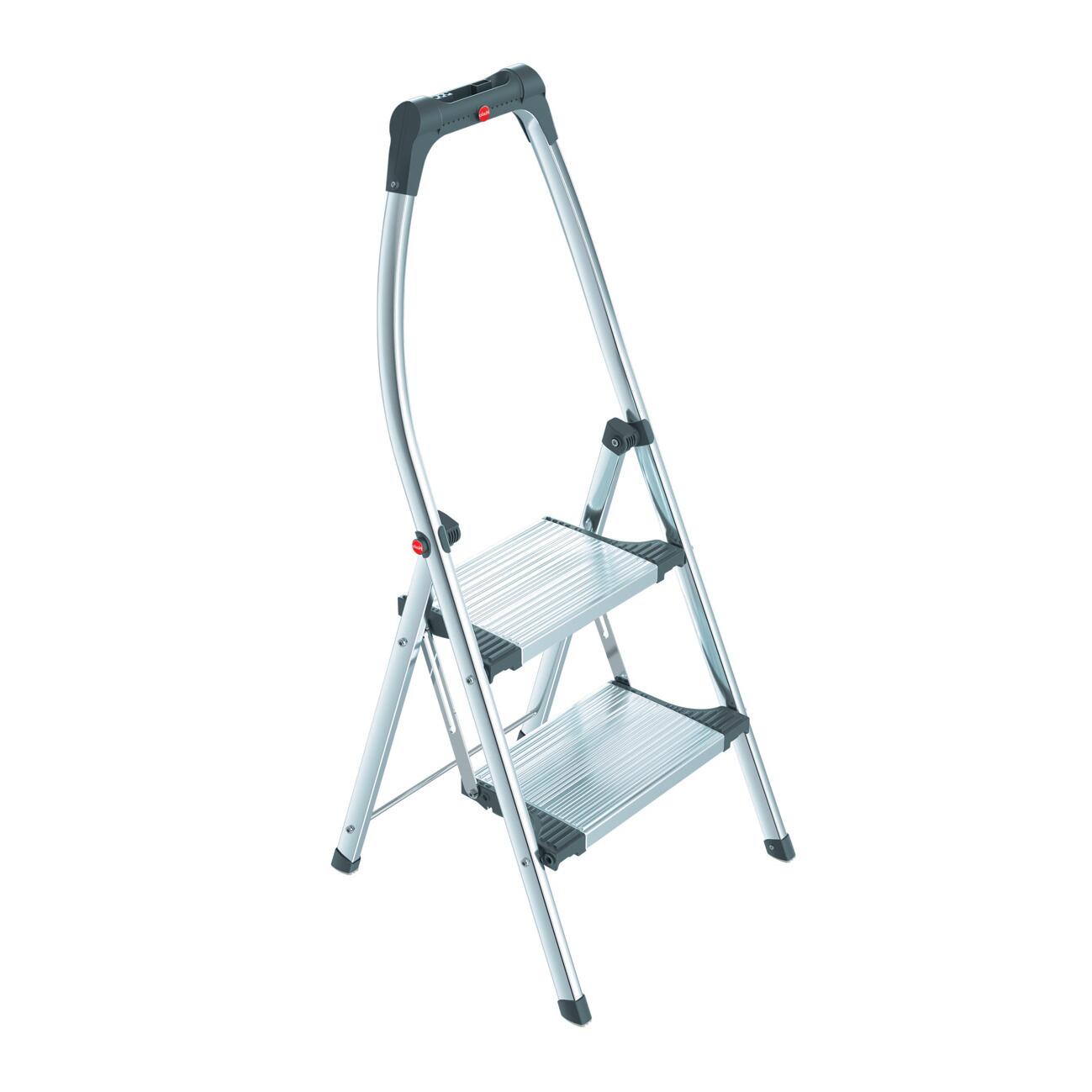 Scaletta HAILO Living Step Plus in alluminio 2 gradini 150 kg - 8