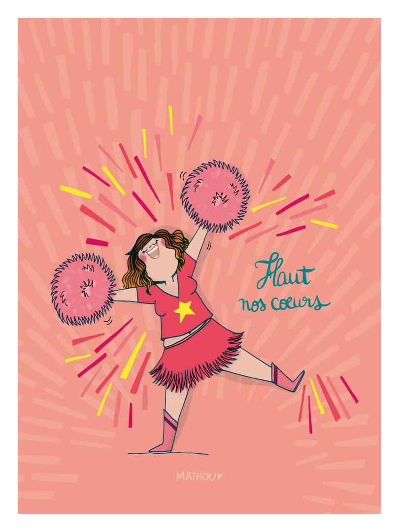 Affiche MATHOU HAUTS NOS COEURS, multicouleur ART CANVAS l.40 x H.30 cm ...