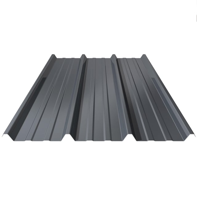 Plaque de couverture, nervuré , gris, l.105 x L.300 cm, H.45 mm, Ep.0.63 mm