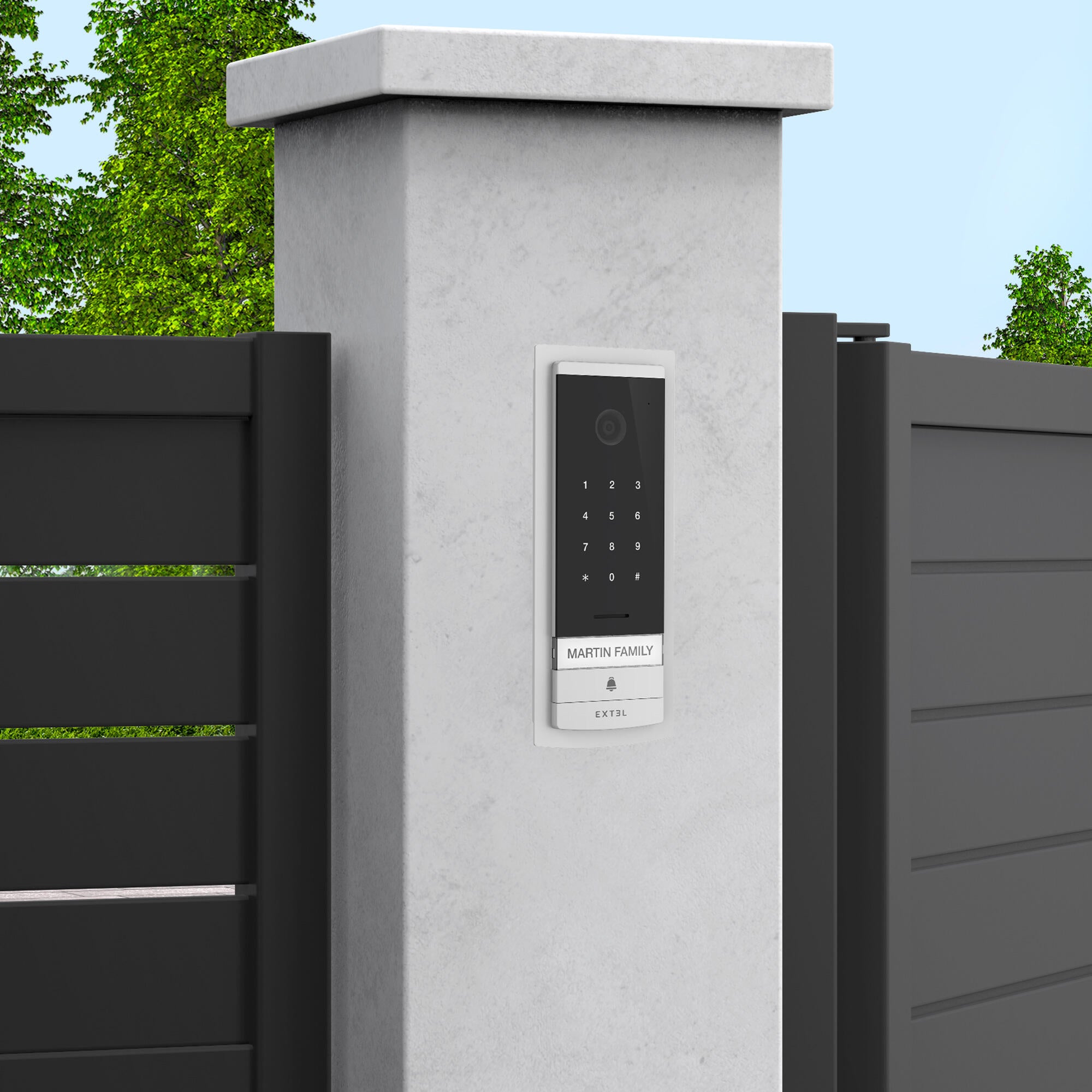 Visiophone filaire et connecté avec digicode intégré, Extel Code Connect , Extel - 5