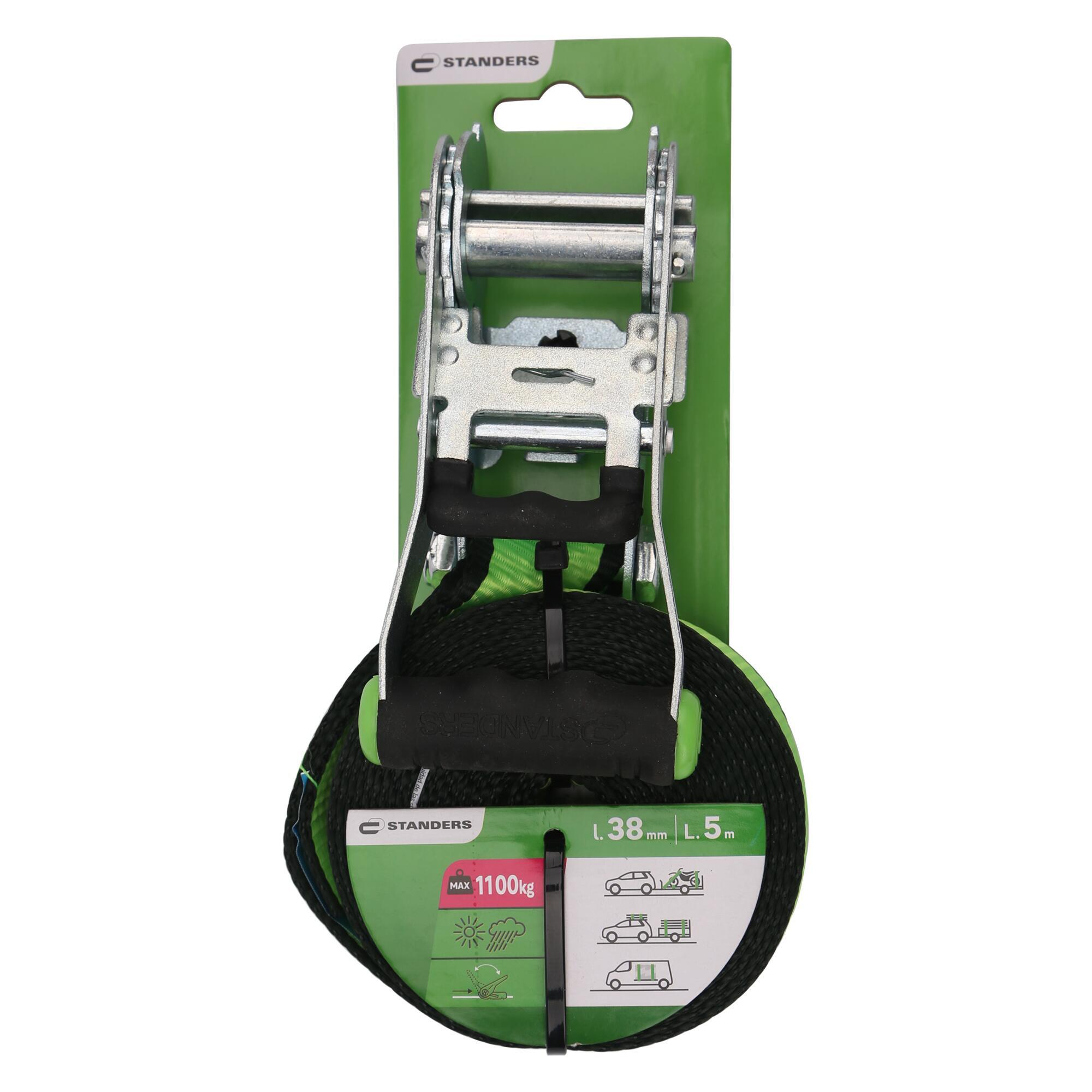 Cinghia con cricchetto STANDERS avvolgibile L 5 m x H 38 mm 1100 kg - 15