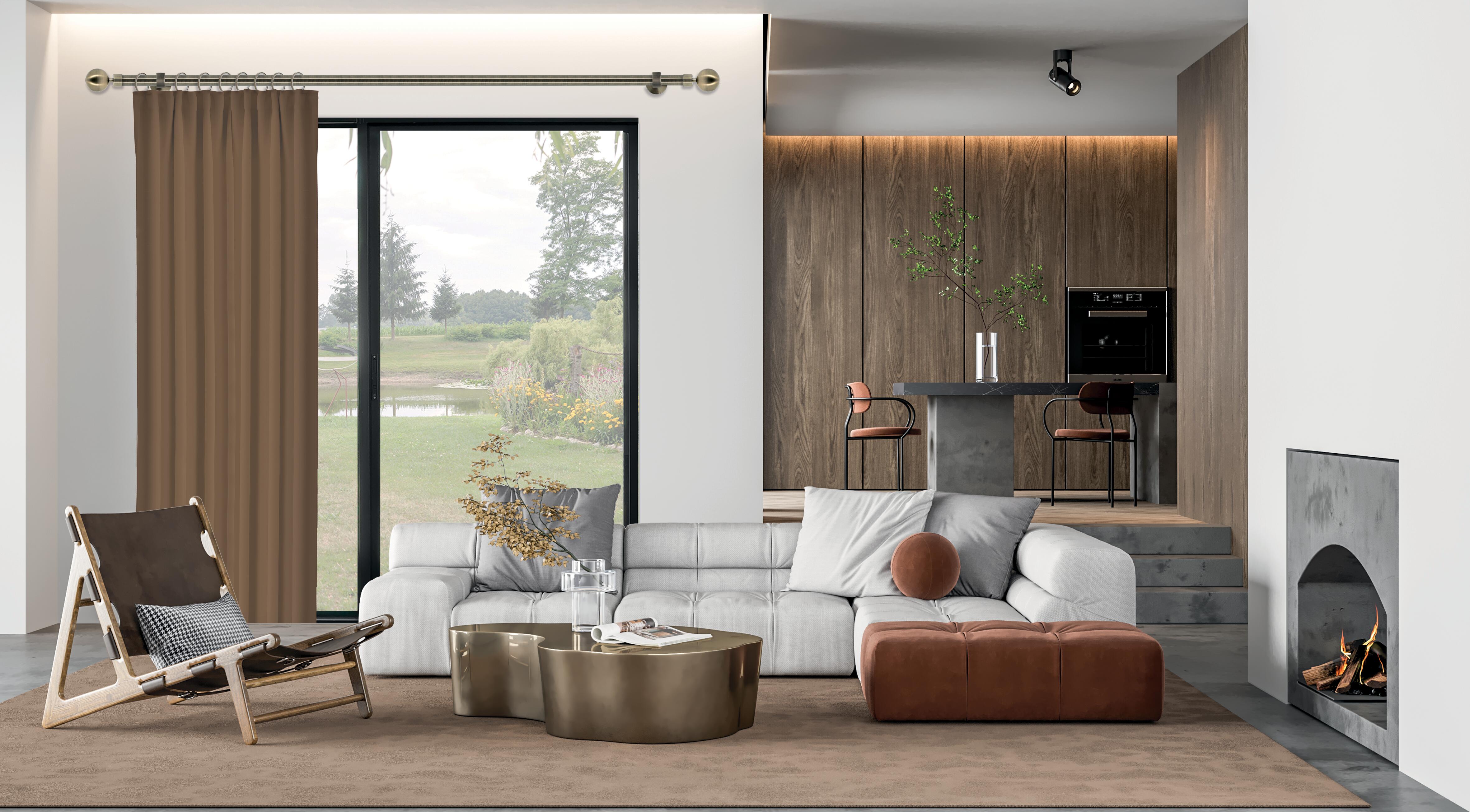 Varão metal extensível Easyfix D28/25cm 2.40-4.00m bronze - 2