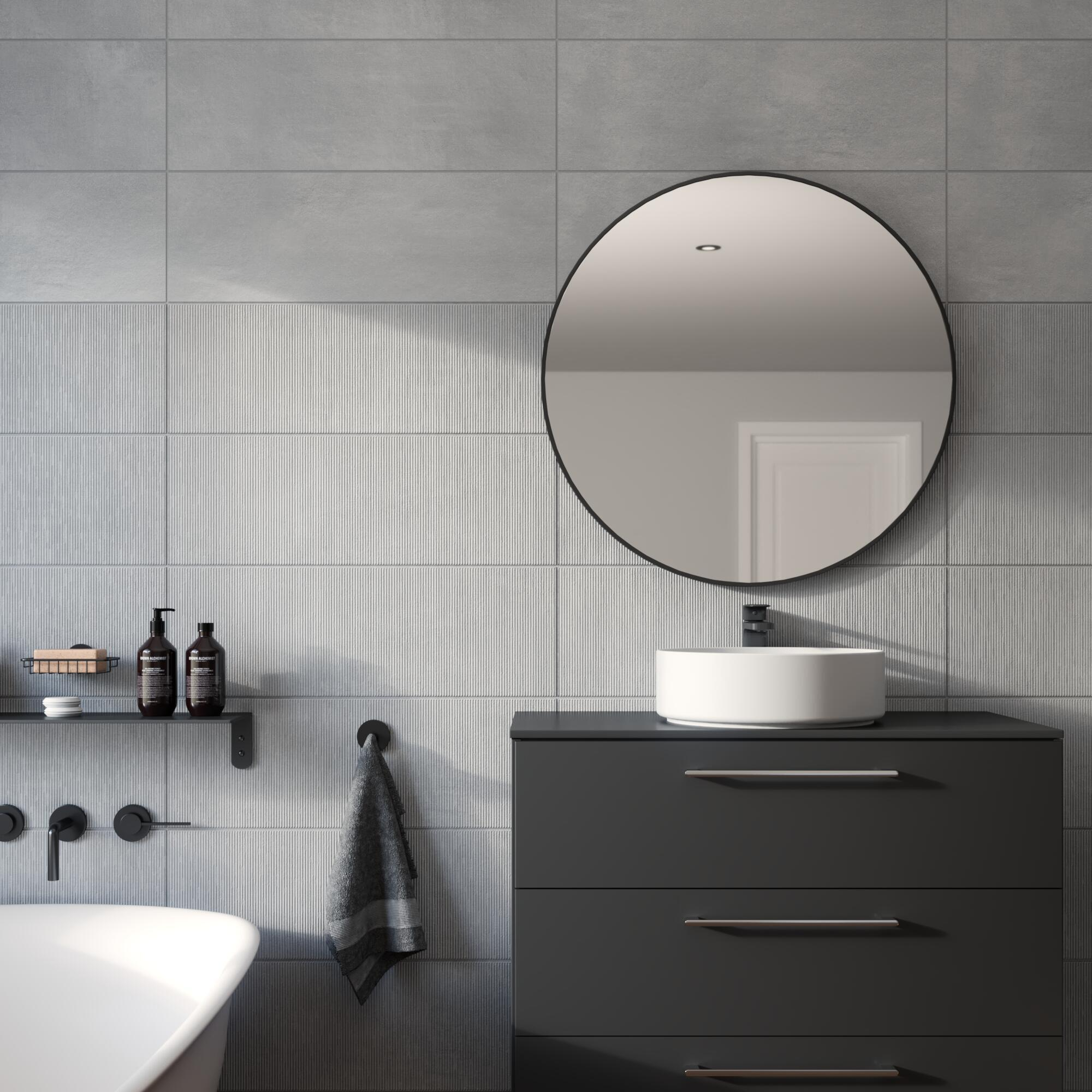 Lavabo da appoggio SENSEA tondo in ceramica bianco opaco piletta non inclusa - 6