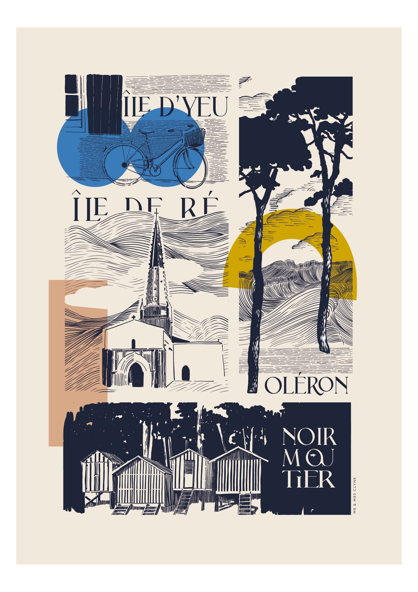 Affiche CLYNK ILES, multicouleur ART CANVAS l.40 x H.30 cm | Leroy Merlin