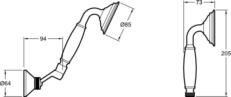 Duo (pommeau de douche et flexible) 1 jet(s) JACOB DELAFON Louise noir - 4