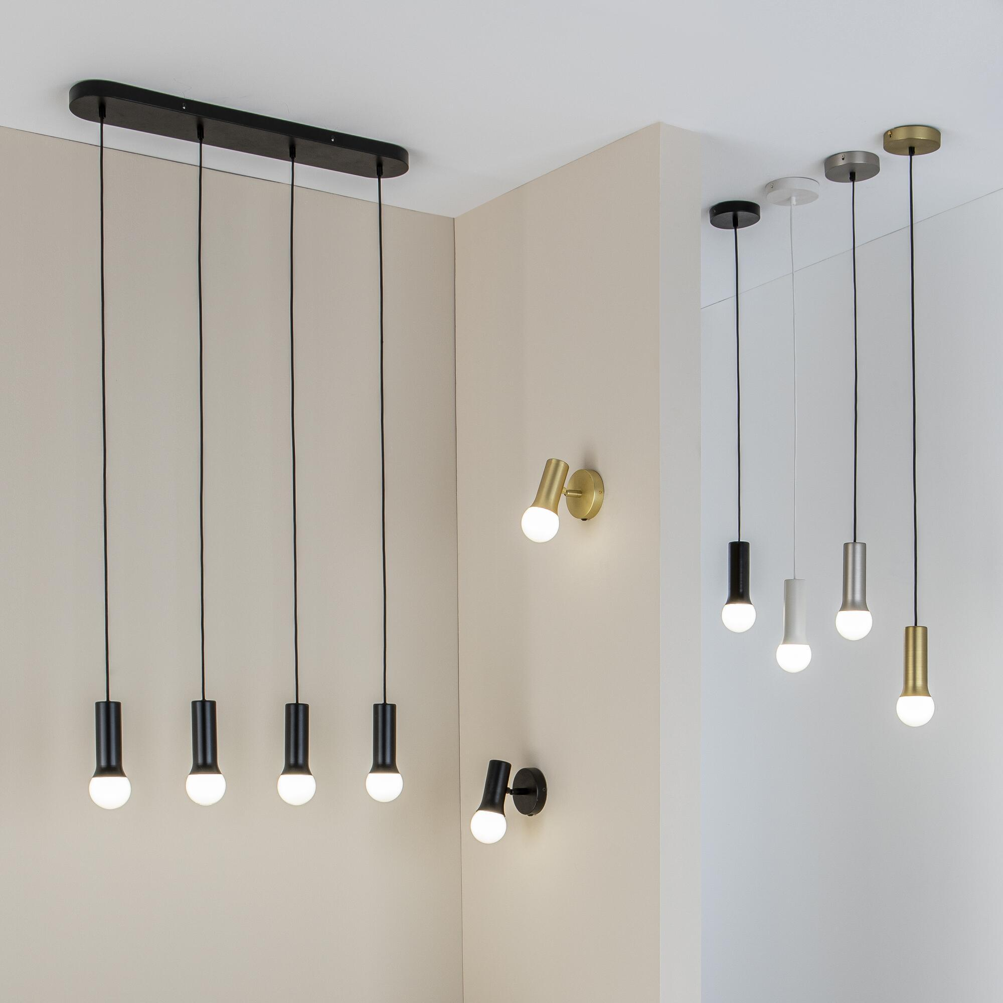 Candeeiro de parede INSPIRE HOKI E27 METAL MATE LATÃO - 15