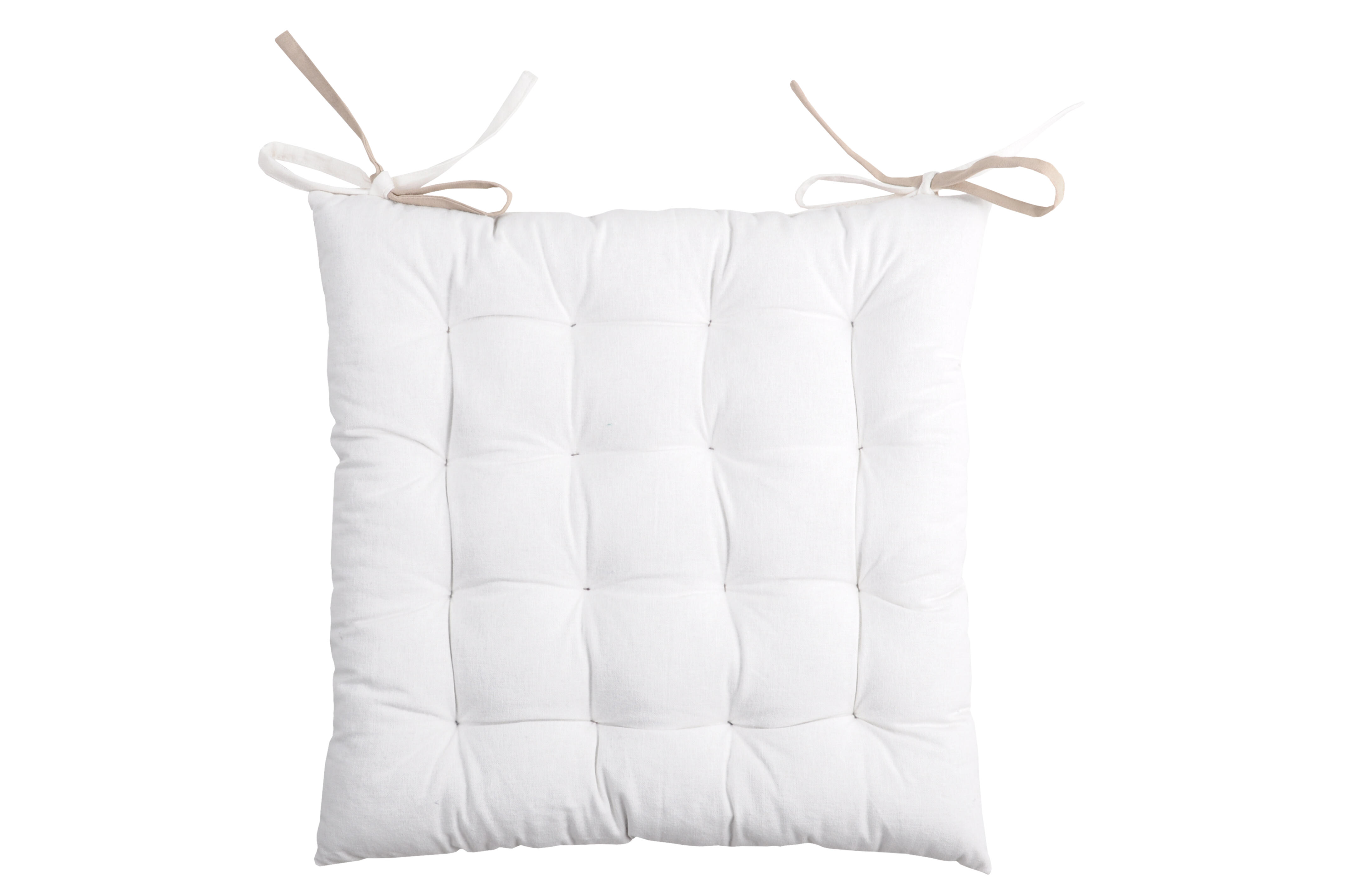 Coussin de chaise Duo coton, beige, l.40 x L.40 cm - 2