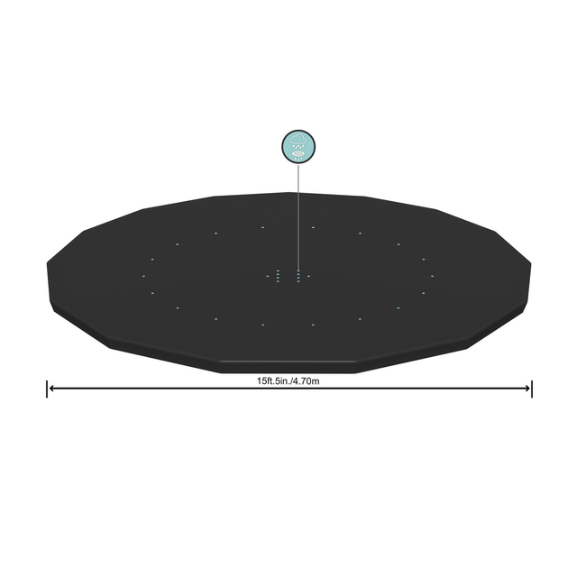 Bâche de sécurité rond BESTWAY Piscine tubulaire, L.457 x l.457 cm
