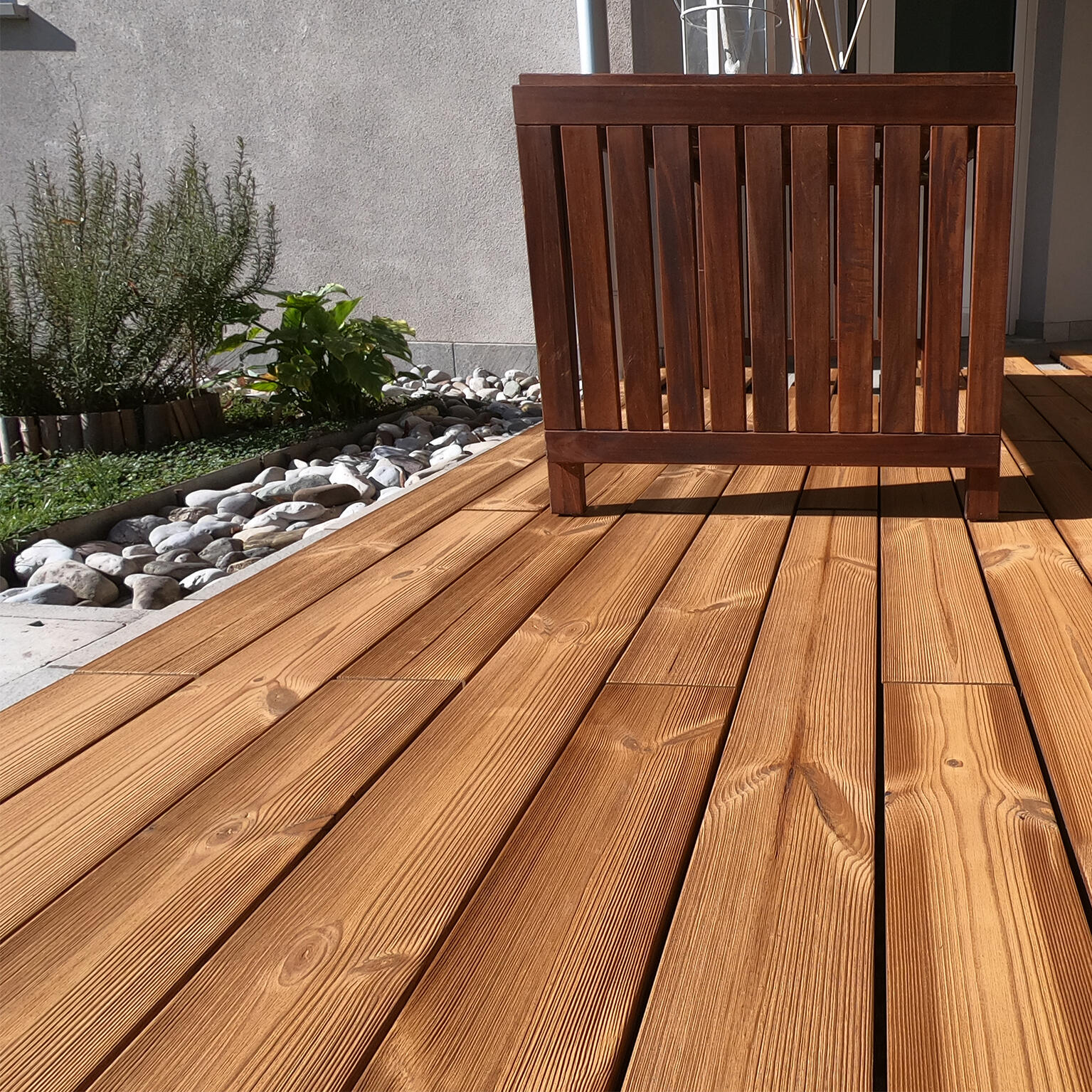 Listone a incastro da esterno in legno di pino L 120 x L 15 cm x Sp. 25 mm Thermowood - 3