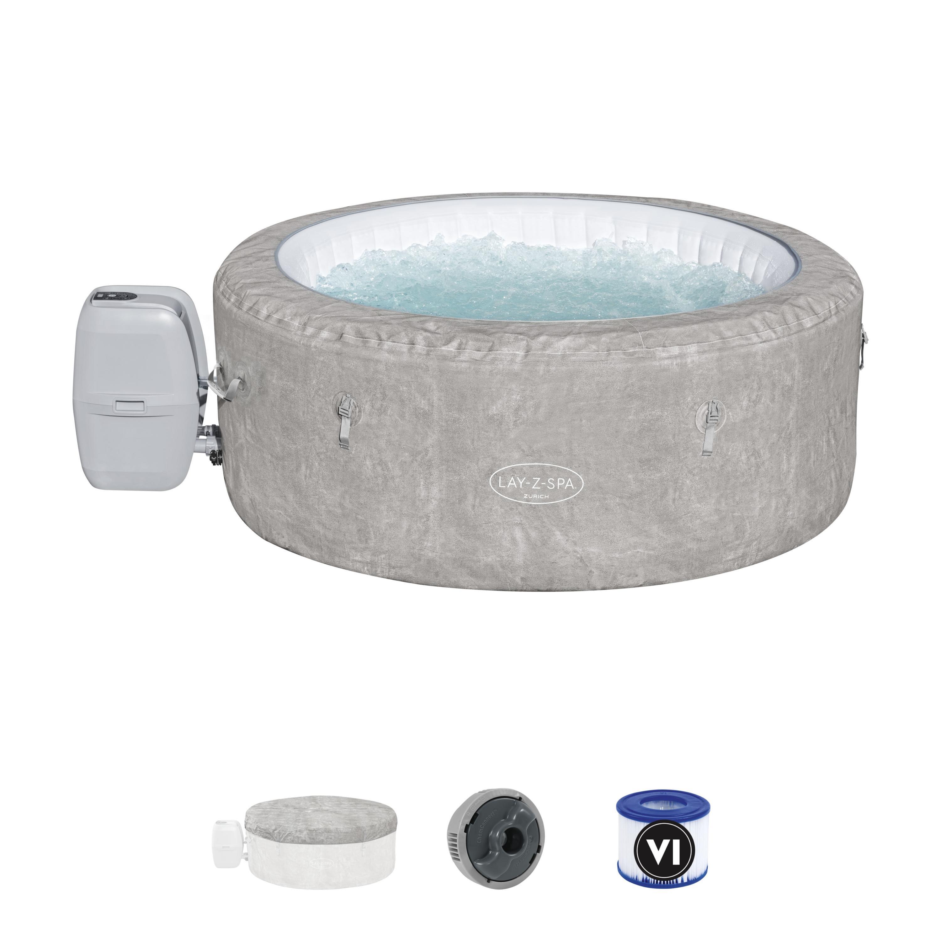 Spa de exterior hinchable Lay-Z Zurich de 180x66x180cm con 4 plazas
 - 18