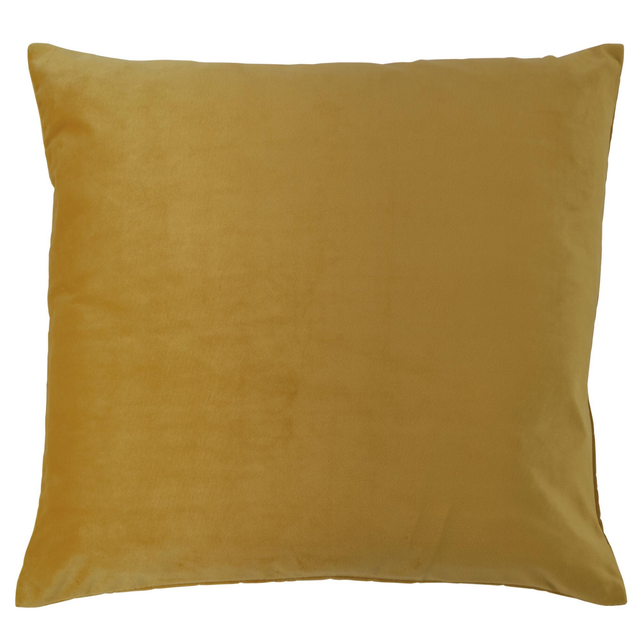 Coussin Clarks, velours, jaune l.45 x H.45 cm INSPIRE