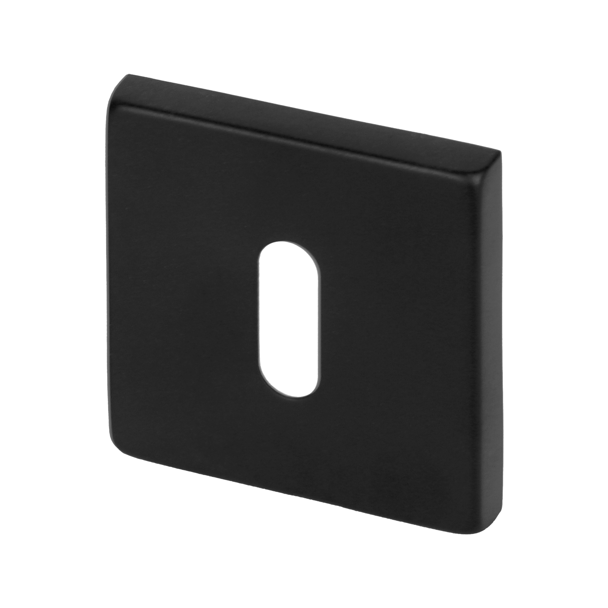 2 rosaces de fonction Nathan ALPERTEC, aluminium noir mat trou de clé A7 - 3