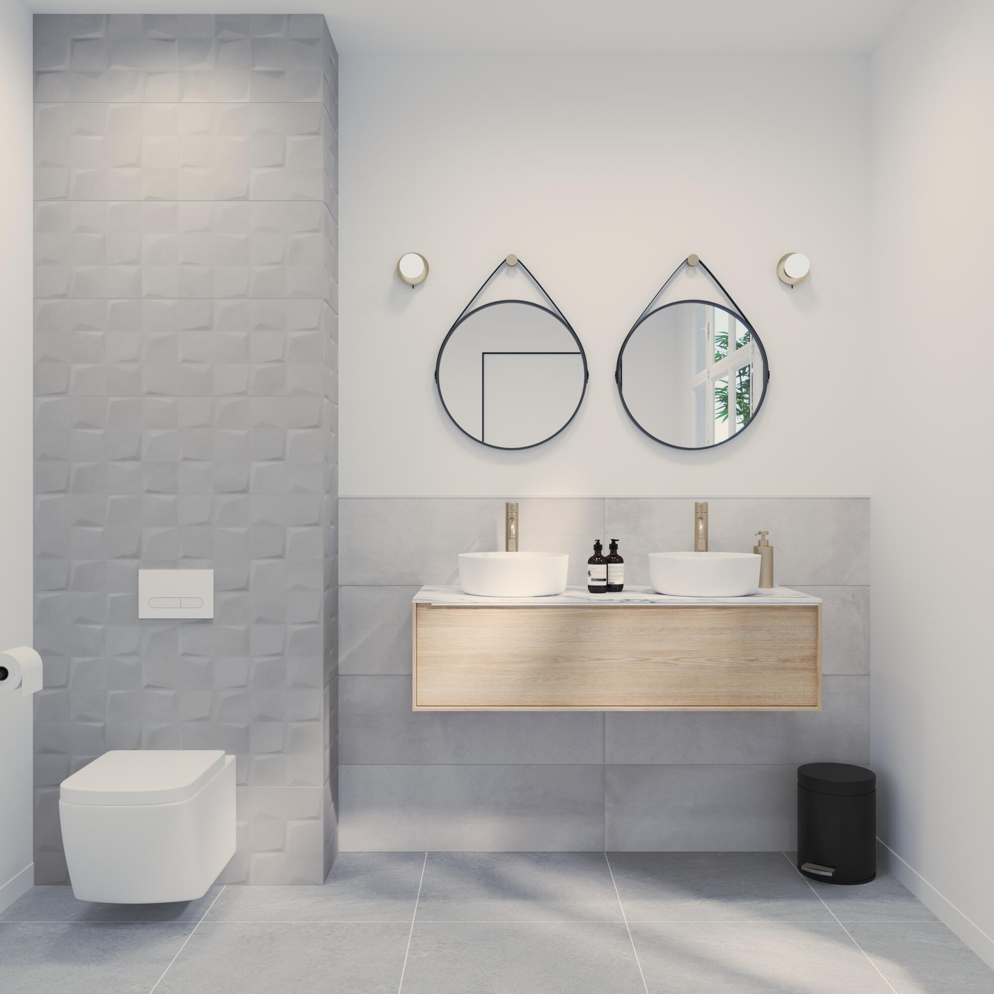 Revestimento cerâmico Artens Thick cinza 33.3x90 cm - 2