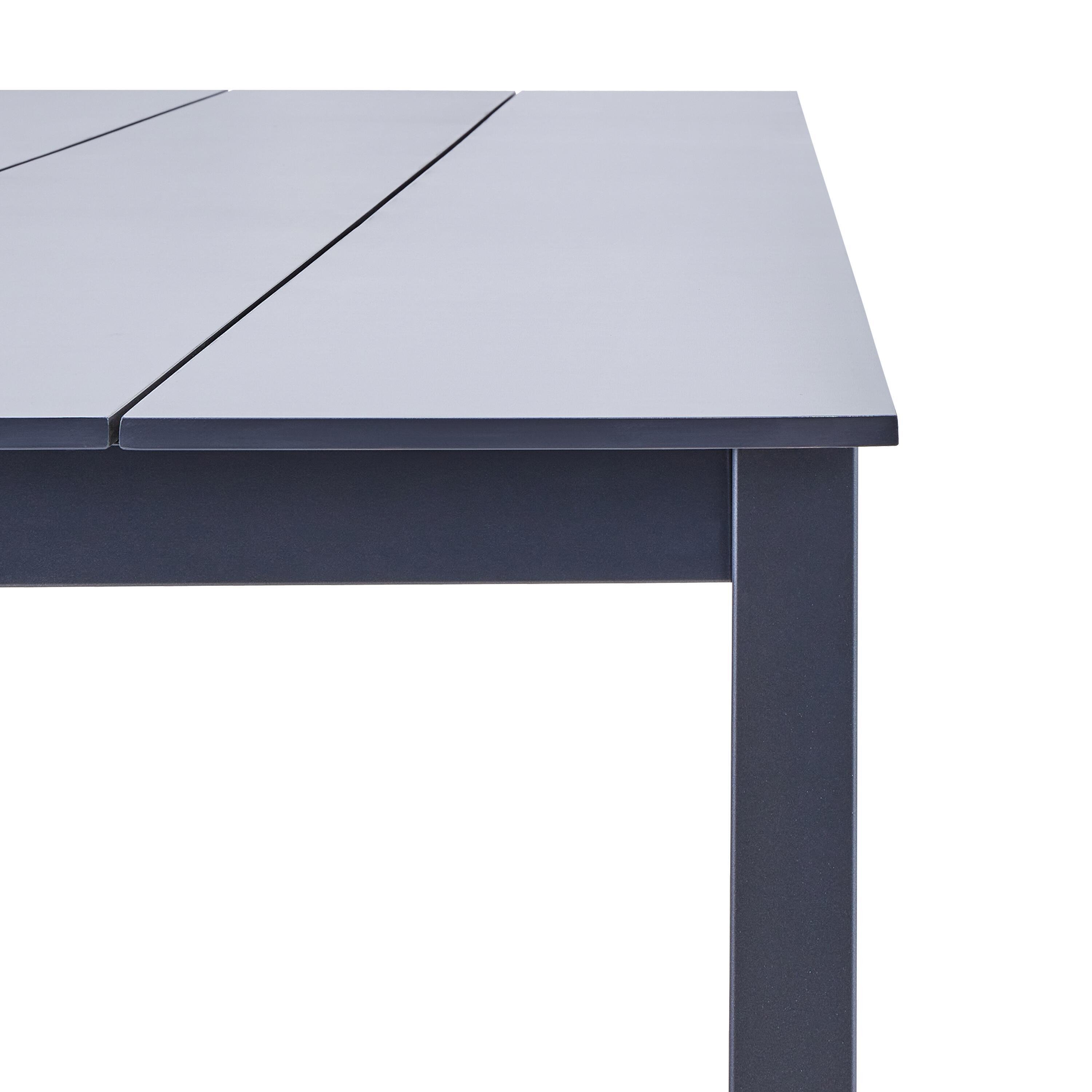 Tavolo da giardino allungabile Lyra II NATERIAL in alluminio bianco con piano in vetro  per 6 persone 90/160x90cm - 10