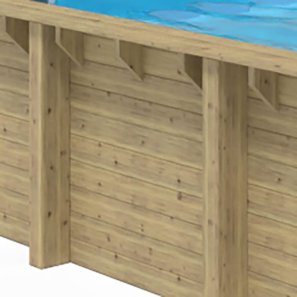 Piscine ELLY Swim Wood rectangulaire en bois 620x300cm