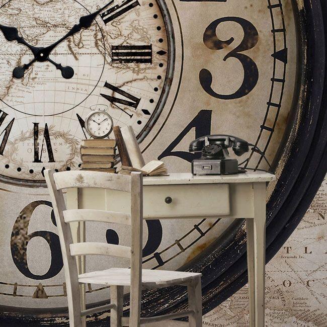  Reloj de pared con engranajes de metal, reloj clásico vintage  con números romanos, relojes industriales steampunk silenciosos con pilas,  relojes de pared gigantes grandes decorativos para sala de estar,  dormitorio (color