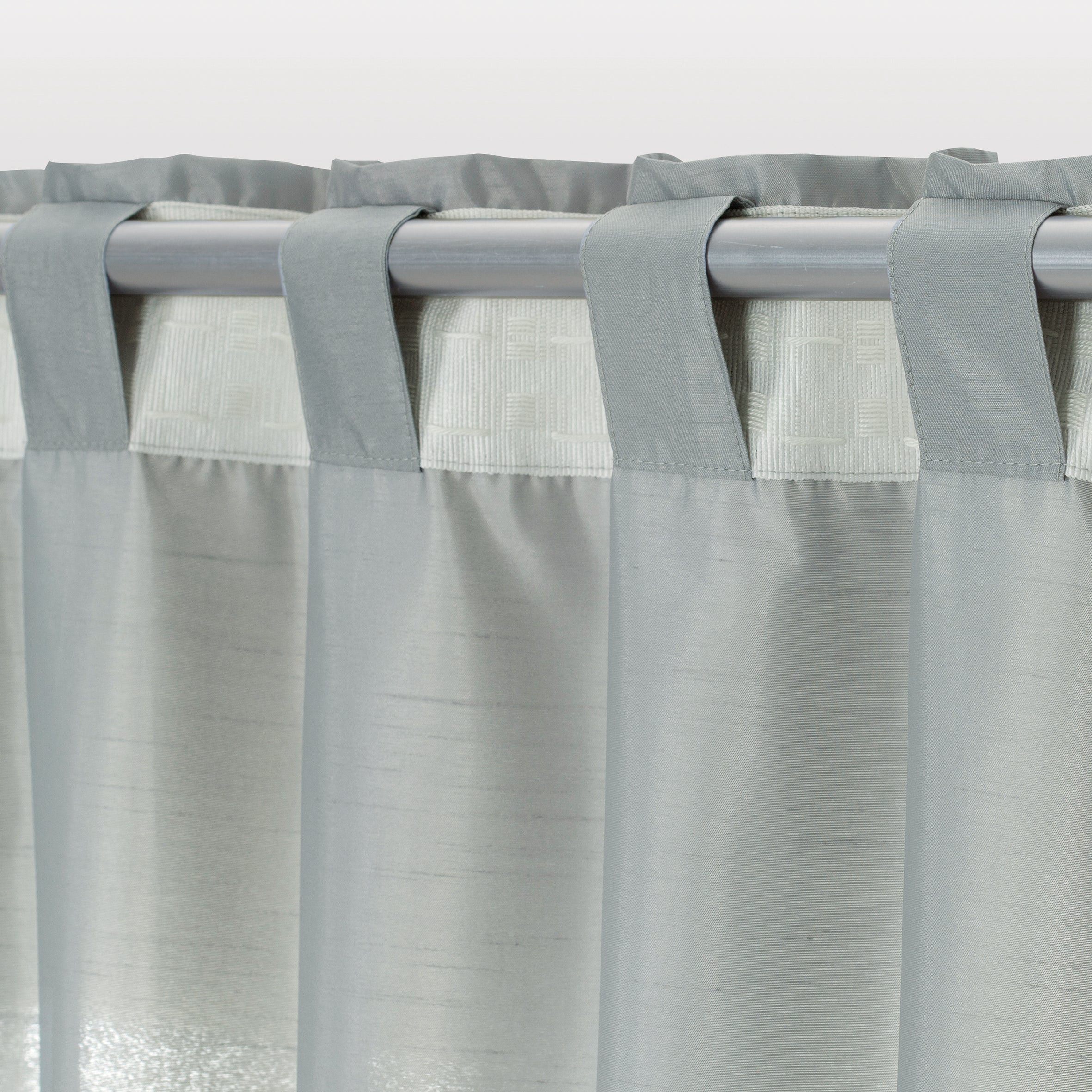 Tenda INSPIRE Silka grigio, fettuccia e passanti nascosti 200x280 cm - 6