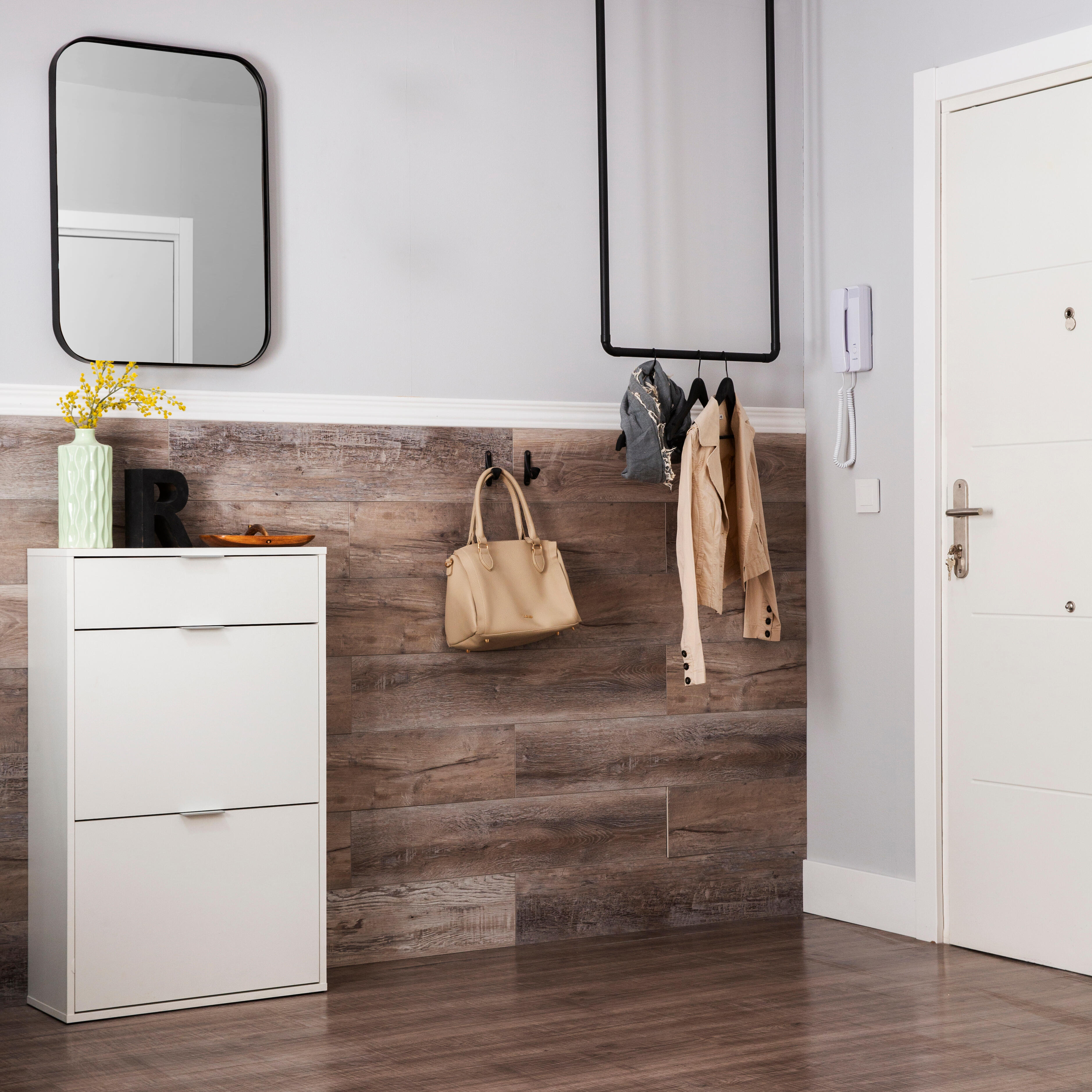 Ideas para hacer que recibidores pequeños parezcan más grandes Leroy