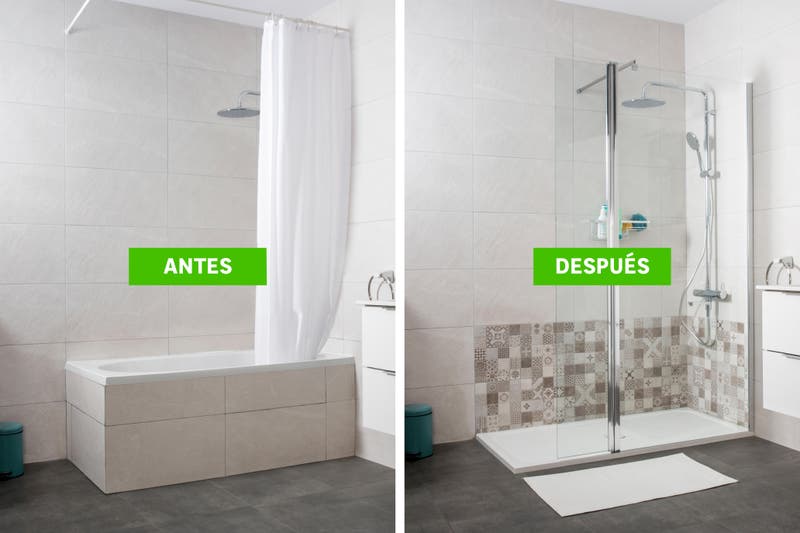 Sensible Recepción árabe Cambio low cost: de bañera a plato de ducha por menos de 1.300 euros |  Leroy Merlin