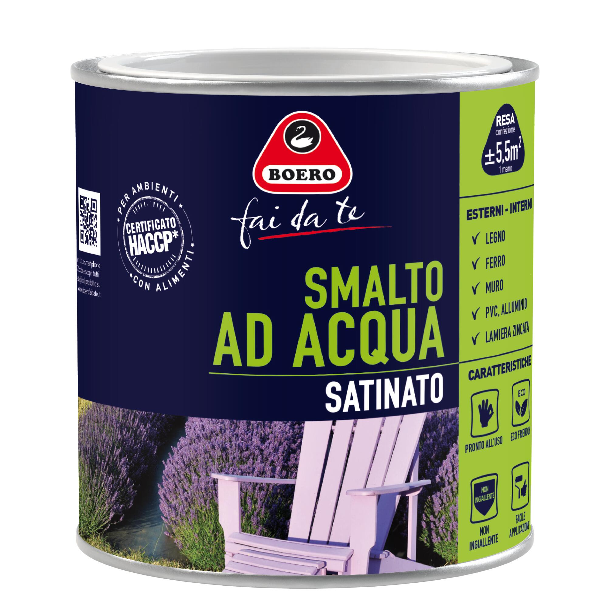 Vernice da esterno BOERO FAI DA TE blu turchese satinato, 0.5 l - 2