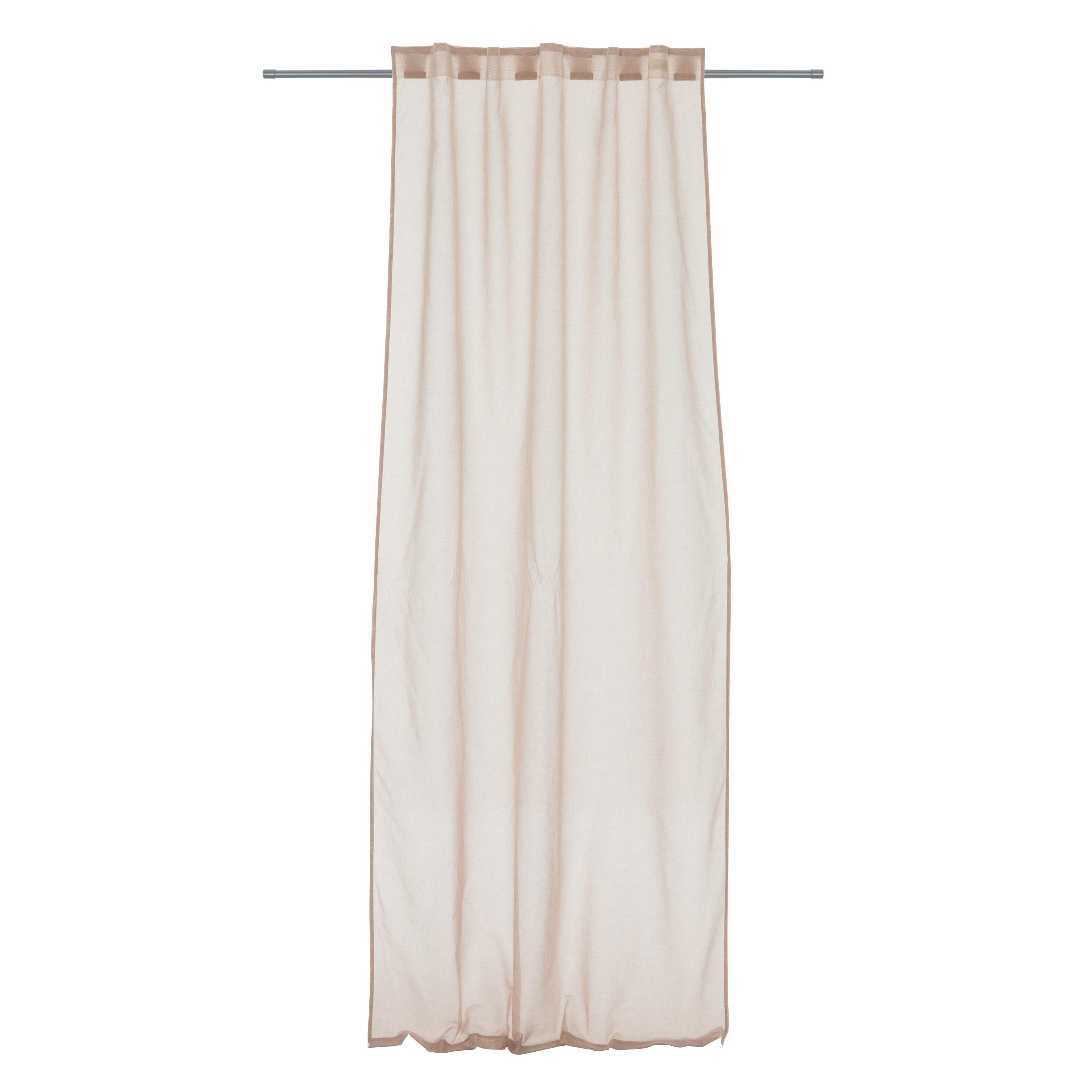Tenda Basicos beige, fettuccia e passanti nascosti 140x290 cm - 3