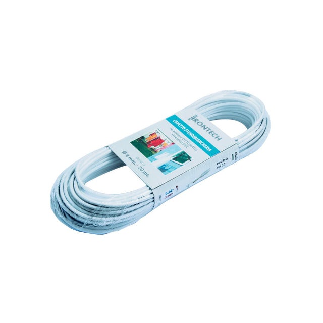 Corda stendibiancheria STANDERS in acciaio rivestito in PVC bianco ø 4.5 mm L 20 M