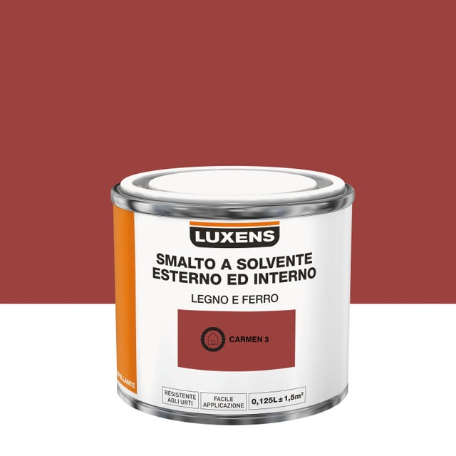 Vernice da esterno LUXENS rosso carmen 3 lucido, 0.125 l