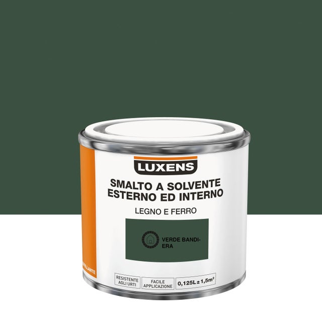 Vernice da esterno per legno e ottone LUXENS verde bandiera lucido, 0.125 l