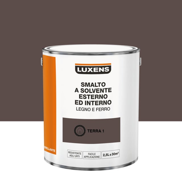 Vernice da esterno LUXENS marrone terra 1 lucido, 2.5 l