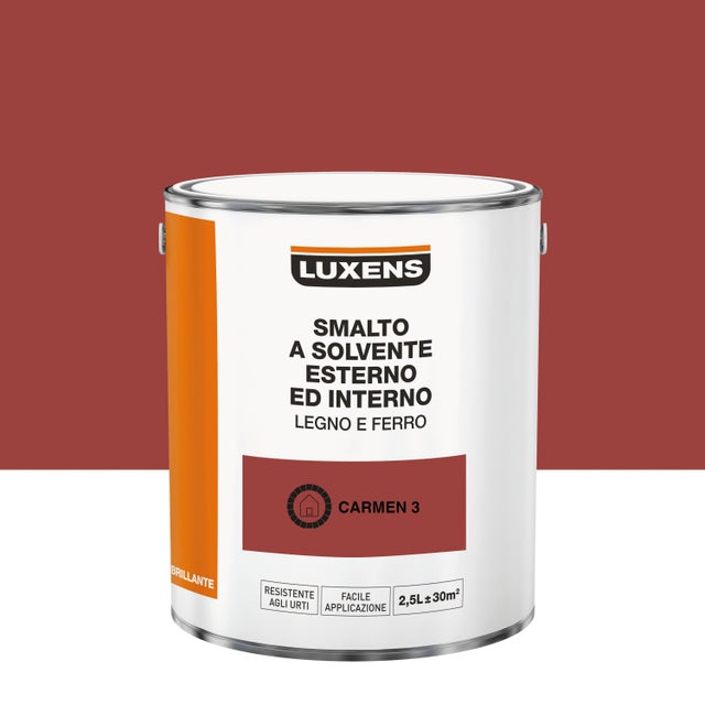 Vernice da esterno LUXENS rosso carmen 3 lucido, 2.5 l