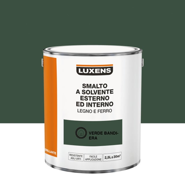 Vernice da esterno LUXENS verde bandiera lucido, 2.5 l