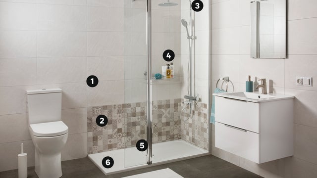 baño con cabina de ducha