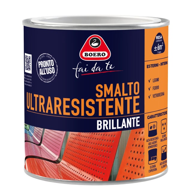 Vernice da esterno BOERO FAI DA TE verde mela lucido, 0.5 l