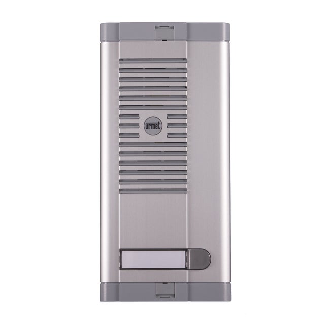 Pulsantiera esterna per citofono URMET MOD. 925  incasso 1 pulsante in alluminio grigio opaco P 4.3 x L 10.2 x H 22.5 cm