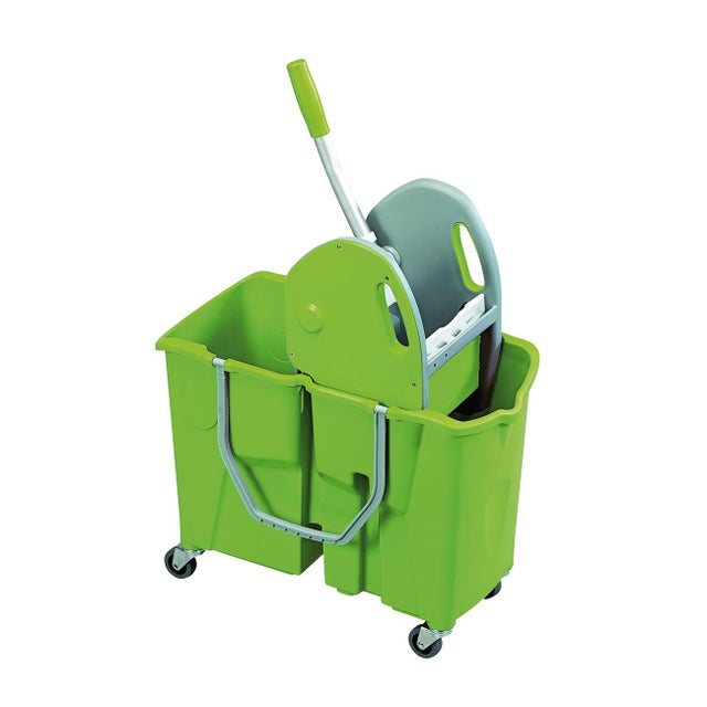 Secchio per pulizia in polipropilene Doppia vasca professional 30 L verde