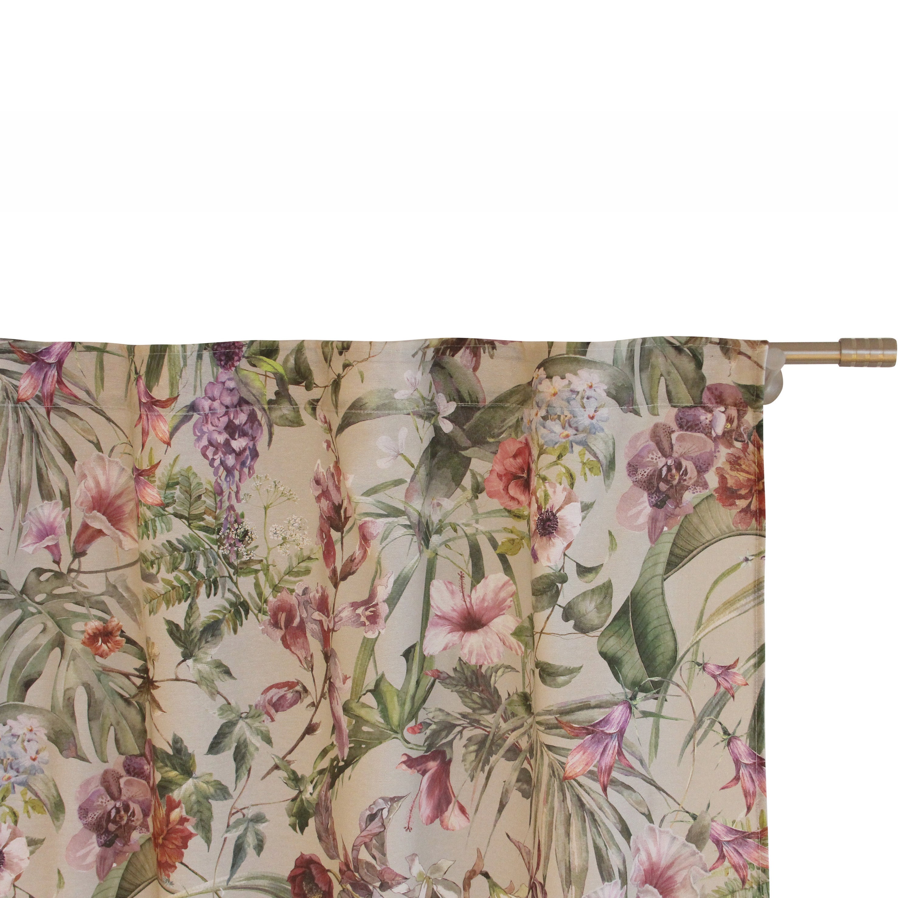 Tenda Puss multicolore, fettuccia e passanti nascosti 140x300 cm - 4