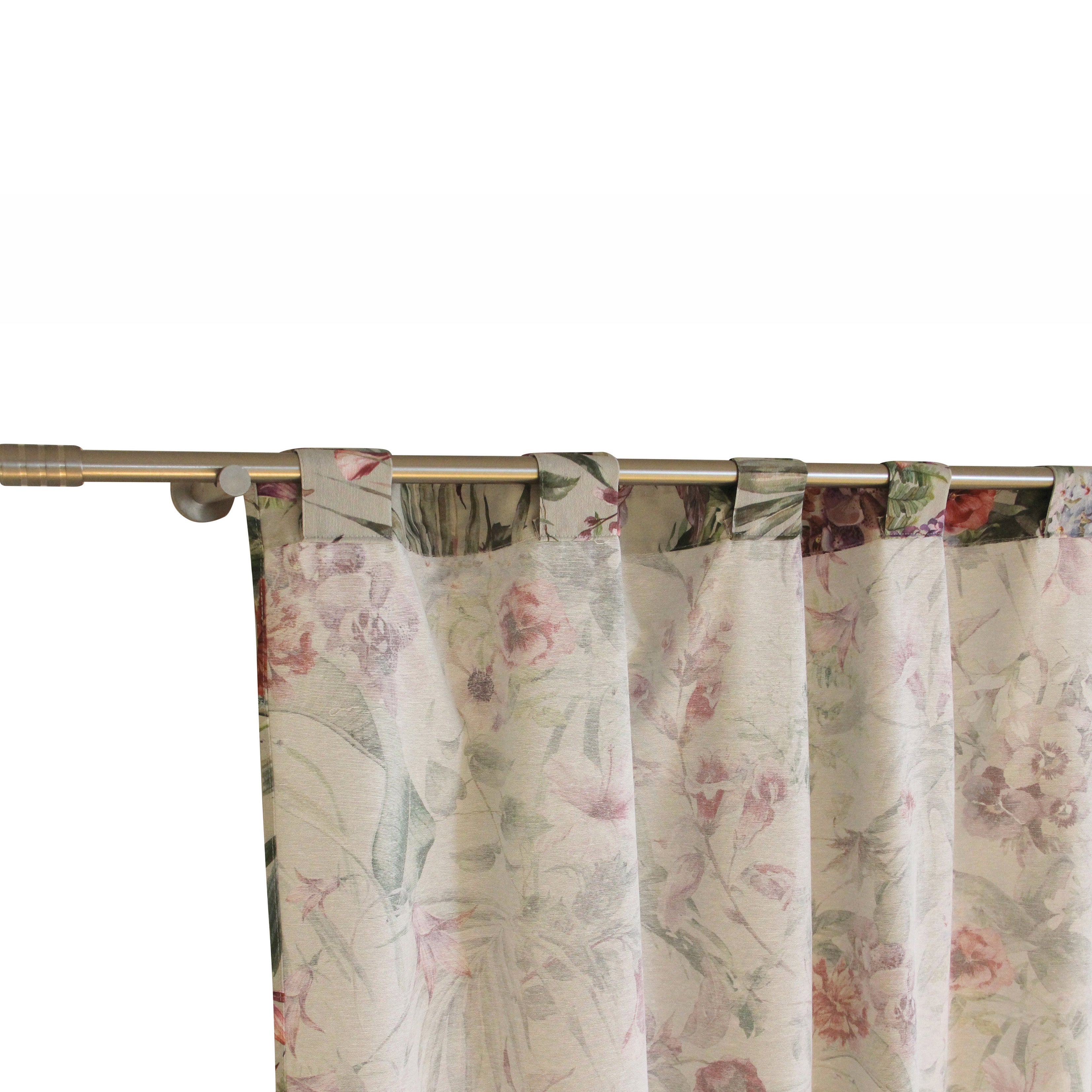 Tenda Puss multicolore, fettuccia e passanti nascosti 140x300 cm - 3
