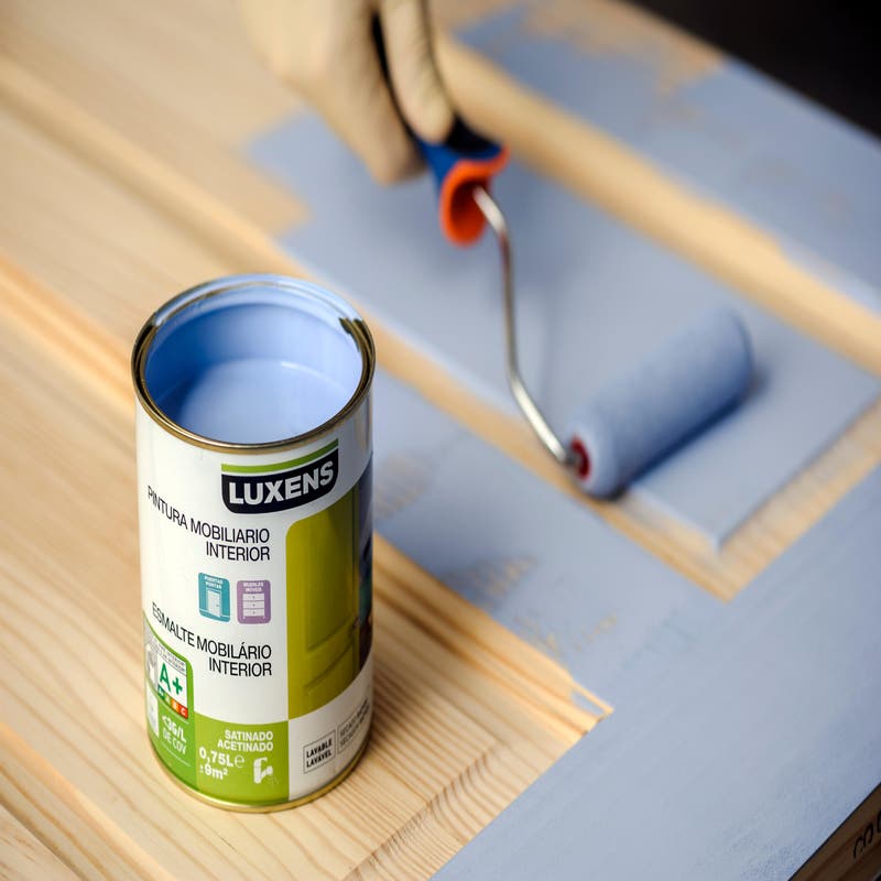 Pintura acrílica para madera para muebles, pintura semibrillante adecuada  para renovación de superficies de madera, pintura todo en uno a base de