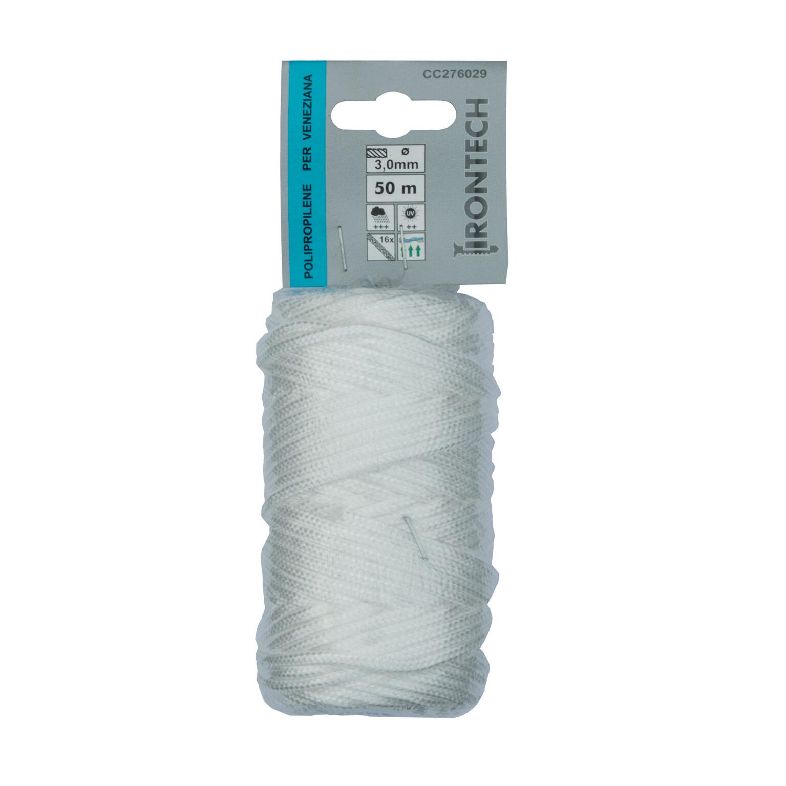 Corda in polipropilene STANDERS L 50 m x Ø 3 mm bianco carico max 16 Kg - 4