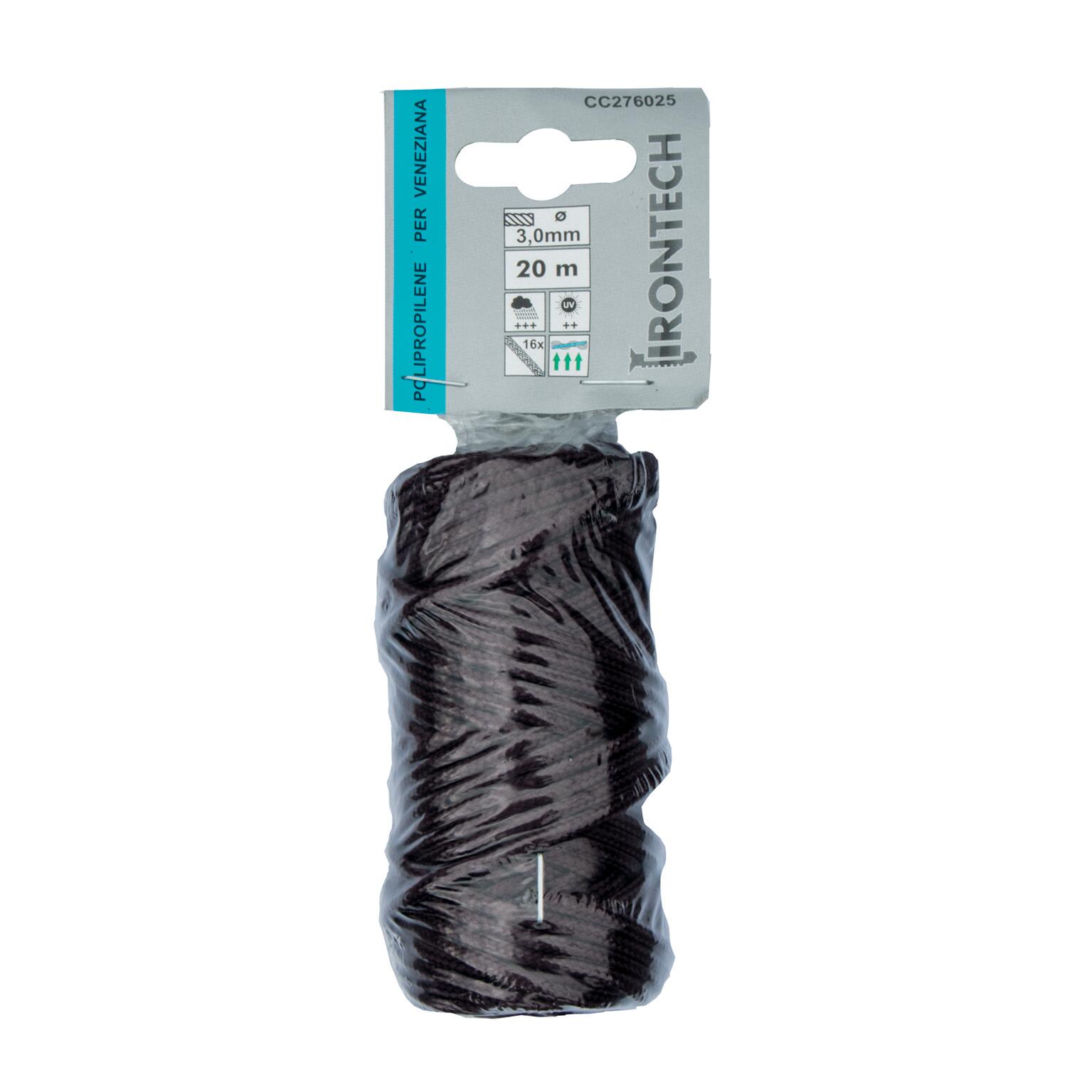 Corda in polipropilene STANDERS L 20 m x Ø 3 mm marrone carico max 16 Kg - 3