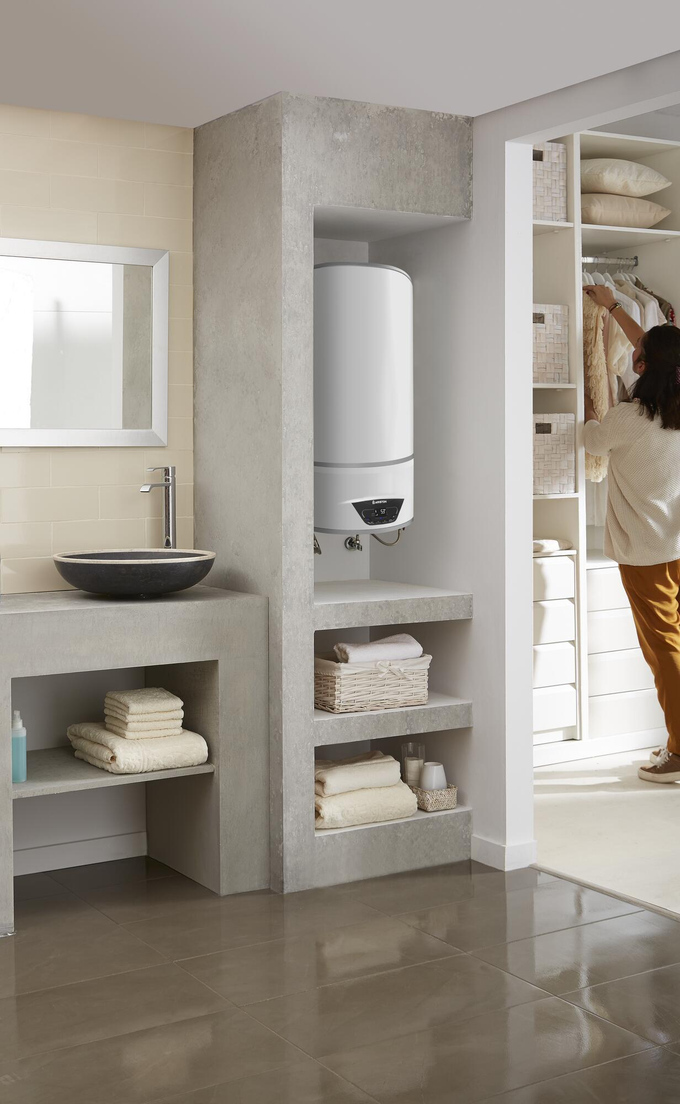 terrmo eléctrico en baño