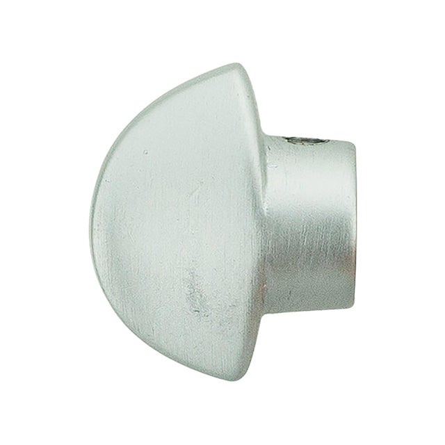 Pomolo in alluminio argento Mezzaluna