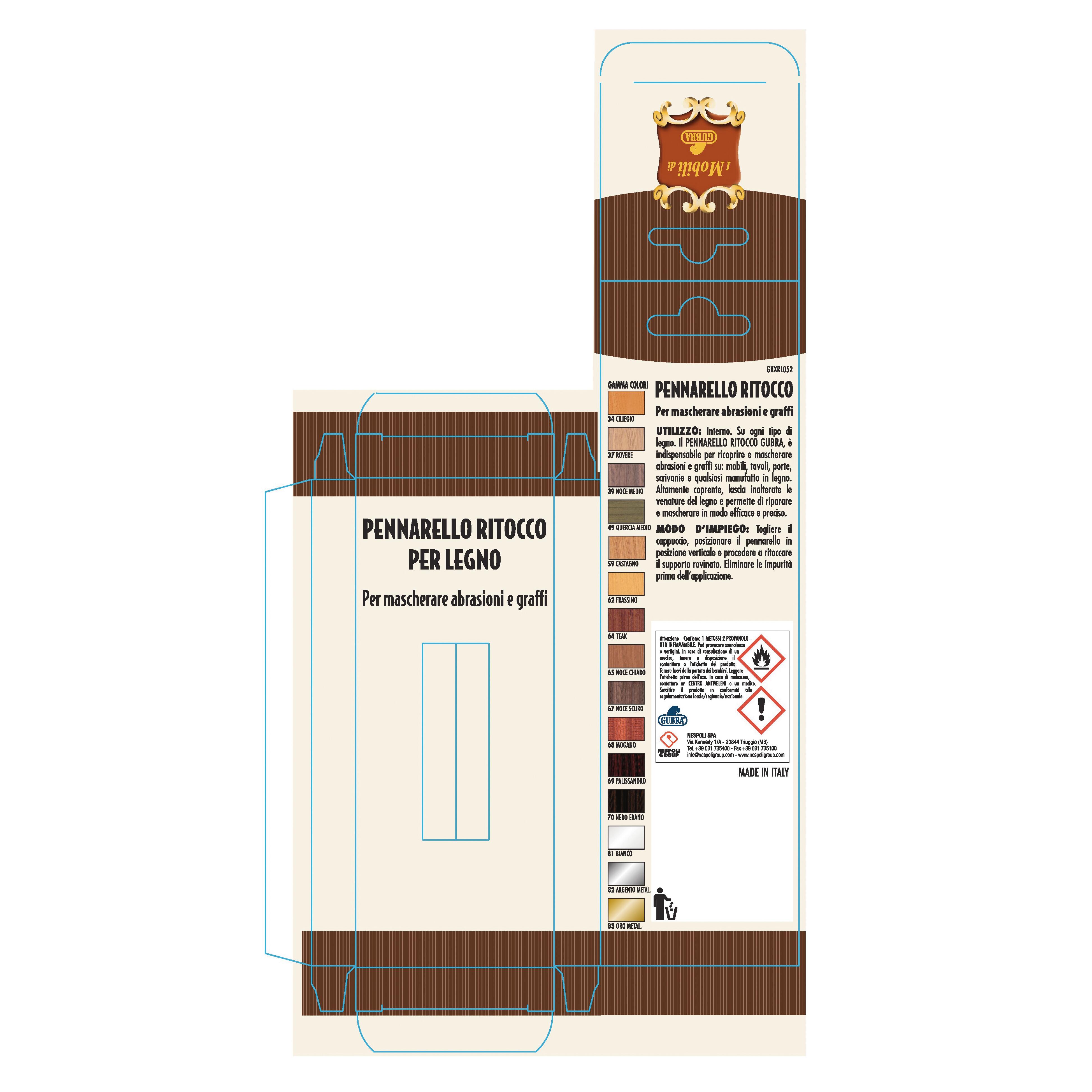 Pennarello ritocchi GUBRA noce scuro - 2