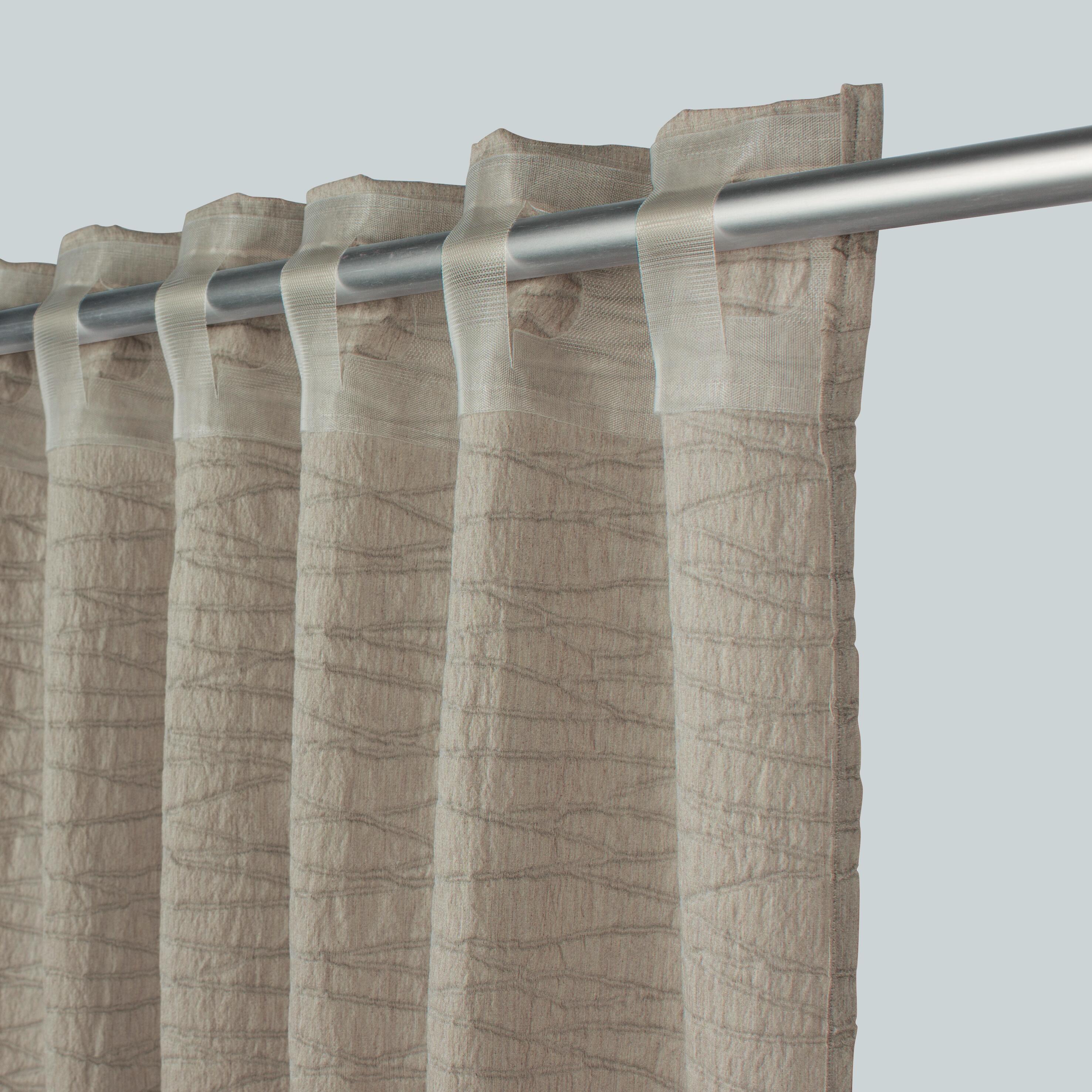 Tenda Annie beige, fettuccia e passanti nascosti 140x300 cm - 3