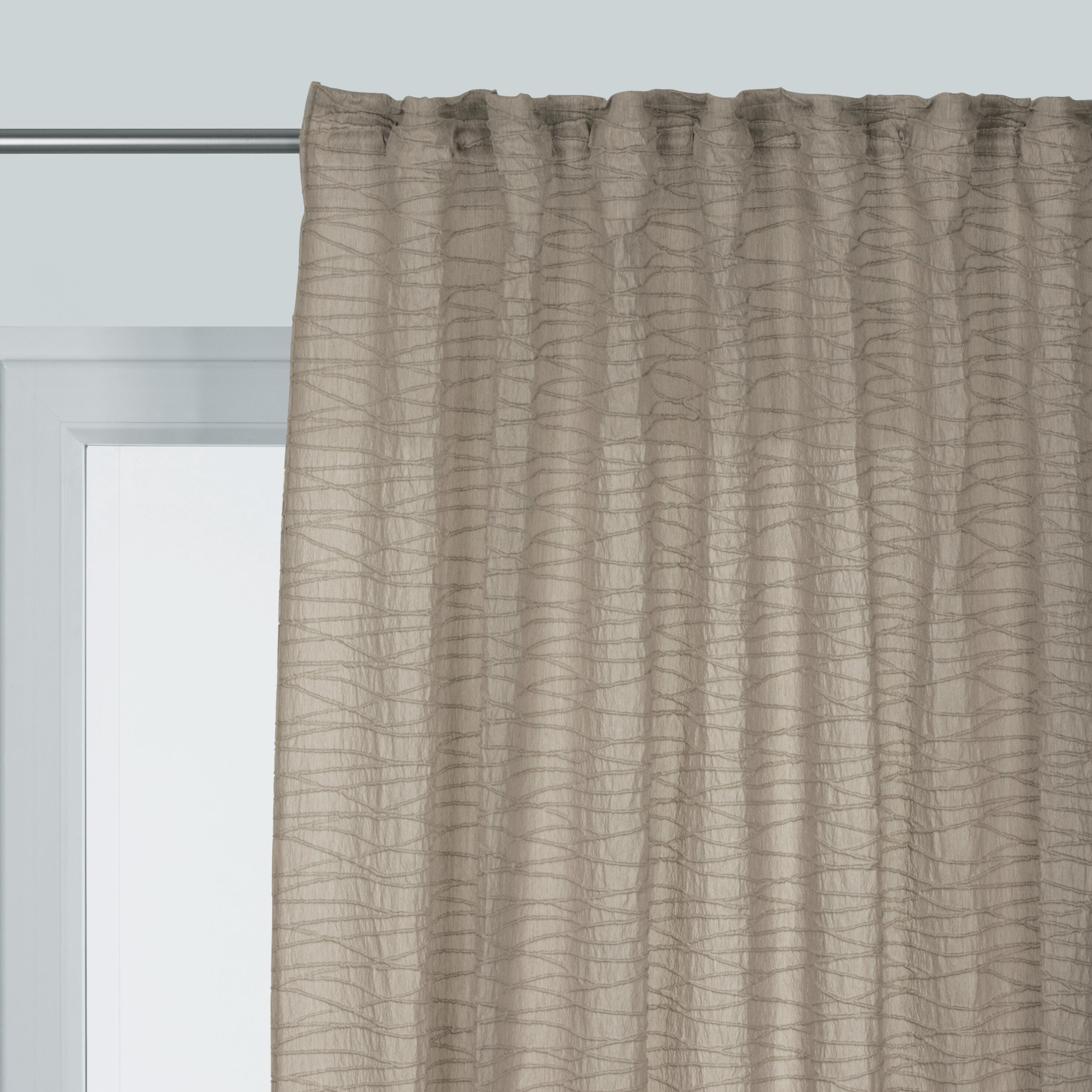 Tenda Annie beige, fettuccia e passanti nascosti 140x300 cm - 2